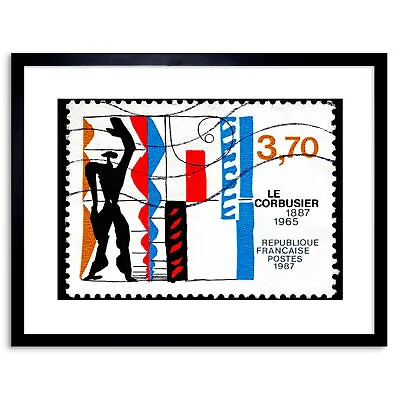 Postage Stamp France 1987 Works Of Le Corbusier Vintage Framed Print 9x7 Inch • £15.99