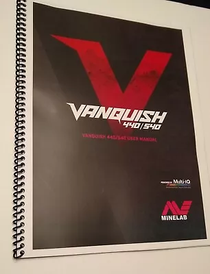 Minelab Vanquish 440/540  Metal Detector -Color Manual 8 ½”x 11” • $20