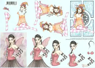 Caron Vinson Fairy Fairies - Various - 2* Non-die-cut A4 Decoupage Sheets  • £1.20