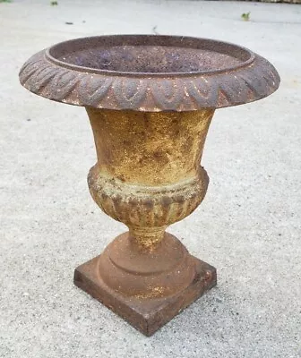 RARE Antique R Remaudiere Paris Cast Iron Urn Garden Decor Planter Yard Ornament • $249.95