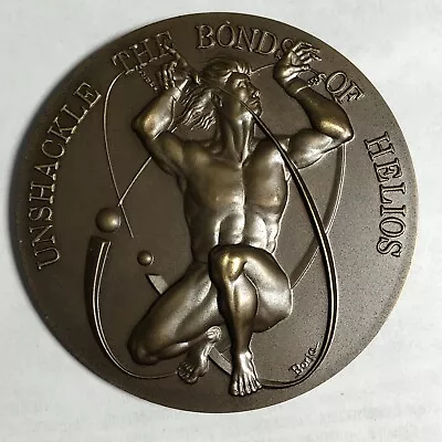 1979 Medallic Art Co. 3” Bronze Medal Helios The Sun God Society Of Medalists • $33