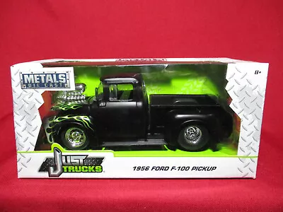 1956 Ford F-100 Pickup Truck Black Blown Just Trucks Jada Toys 1/24 Scale Car • $109.99