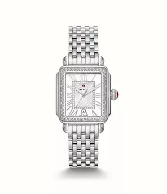 New Michele Deco Madison Mid Stainless Diamond Ladies Watch MWW06G000001 • $1736.82