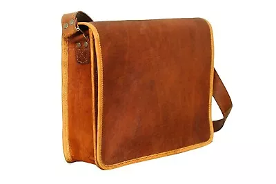 Shoulder Leather Bag Goat Satchel Messenger Laptop New Handmade Crossbody Men's • $85.50