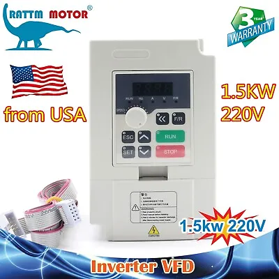 【USA】 1.5KW 220V Inverter VFD Variable Frequency Drive 1000hz Speed Controller • $78