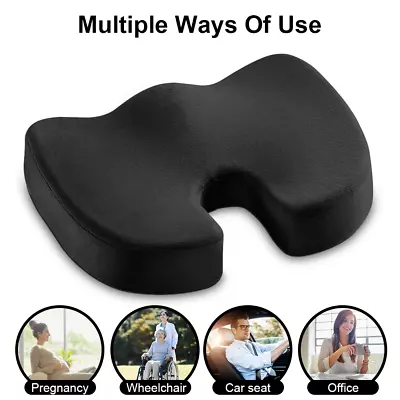 Memory Foam Seat Cushion Coccyx Support Orthopedic Pillow Office Home Chair Pad • £9.99