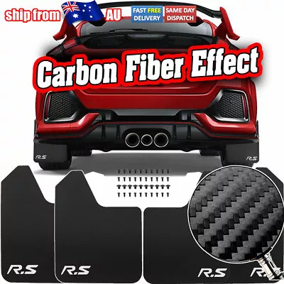 Rally Mud Flaps Mudguards Splash Guard Fender Widen Body Front Rear Carbon Fiber • $33.59