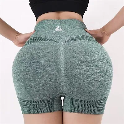 Ladies Tummy Control Gym Pant Butt Scrunch Waist Trainer Yoga Leggings Shorts • £7.99