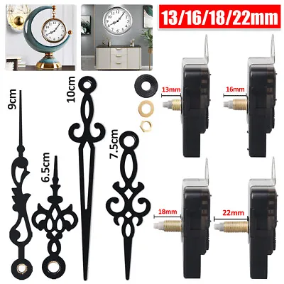 13/16/18/22mm DIY Quartz Clock Movement Mechanism Motor Long Spindle Repair Kit • $6.99
