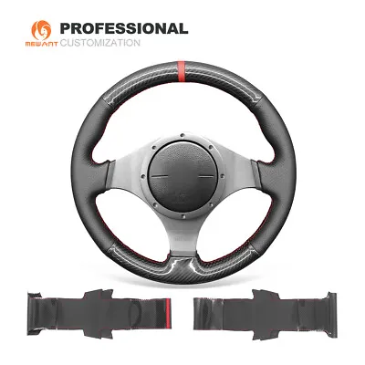 PU Carbon Fiber Leather Steering Wheel Cover For Mitsubishi Lancer EVO IX 8 VIII • $38.99