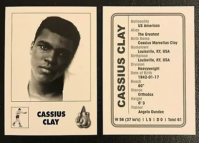  Cassius Clay MUHAMMAD ALI   The Greatest   Head Shot Black & White Boxing Card  • $4.99