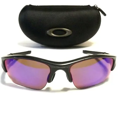 OAKLEY FLAK JACKET 1.0 SUNGLASSES Matte Black Positive Red Polarized Lenses • $359.99