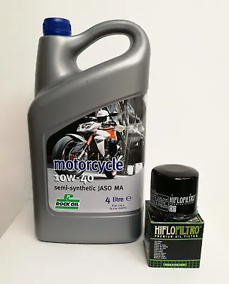 Rock Oil Motorcycle And Hiflo Oil Filter Kit-Triumph 600 Speed Four 2005-2006 • $68.17
