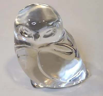 Snow Owl Crystal Hadeland 3.5  Figurine Paperweight • $12.97