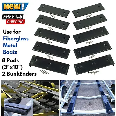 $90.51 • Buy Slide Trailer Pads Bunk Glides Loading/Unloading Metal Fiberglass Boat Pontoon