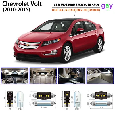 14pcs Bulbs White LED Interior Light Kit For Chevrolet Volt 2010-2015 Replacemet • $20.58