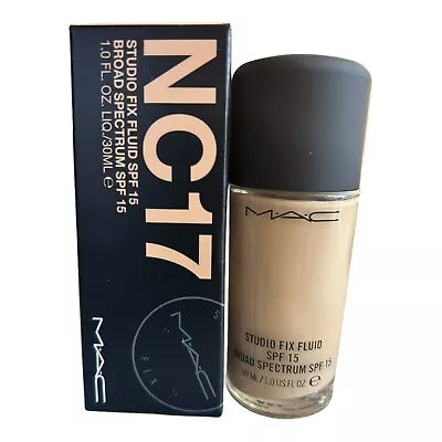 MAC Studio Fix Fluid NC17 Full Coverage Matte Makeup Foundation SPF 15 - 30ml • $30