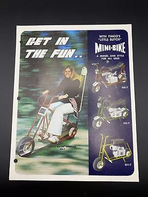 1971 Original NOS Fimco “Little Butch”Mini Bike Sales Brochure-Sioux City Iowa • $39