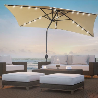 $159.95 • Buy Arcadia Furniture Umbrella 3 Metre Umbrella With Solar LED Lights Garden Yard
