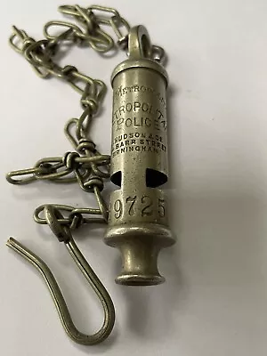 £65 • Buy WW1 J.Hudson & Co The Metropolitan (Met Police #39725) Whistle & Chain Ref #82