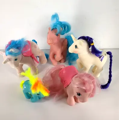 My Little Pony Lot Of 5 Vintage 80's Hasbro Unicorn Button Cotton Candy Firefly • $18