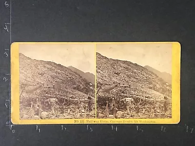 SV013_037 Stereoview NH Half Way House Carriage Rd. Mt. Washington • $4.99