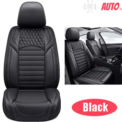 Full Set Universal Car Seat Covers 5 Seats Front Rear Protector Cushion Black • $75.99