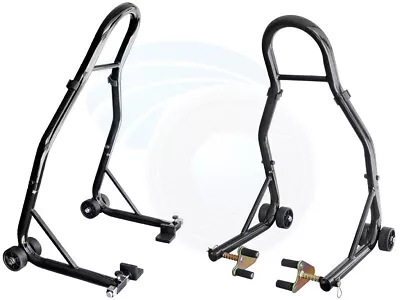 Motorcycle Front Rear Swingarm Paddle Lift Stands Jack Service Stands • $137.99