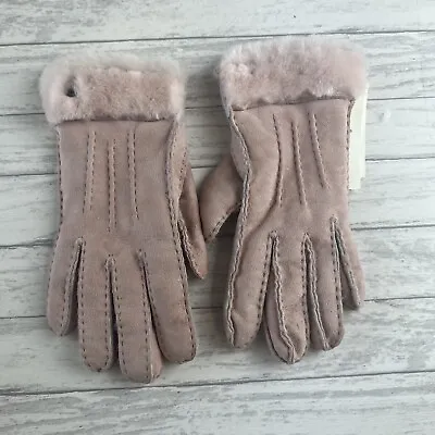 Ugg Womens Gloves Exposed Sheepskin Pink Cloud Size Small • $59.99