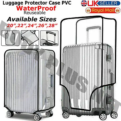 £4.95 • Buy Travel Bag Luggage Protector Suitcase Cover Pvc Transparent Scratch Dust 20 -28 