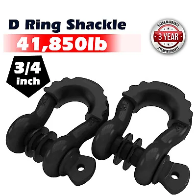 D Ring Shackle (2 Pack) 41850lb Break Strength – 3/4” Shackle With 7/8 Pin • $23.74