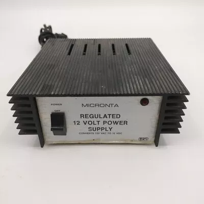 Micronta Regulated 12 Volt Power Supply No. 22-120A Converts 120 VAC To 12 VDC • $29.95