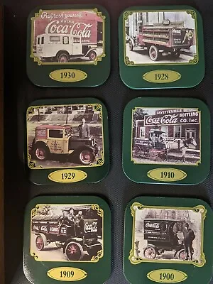 Vintage Coca Cola Coasters  Set Of Six (6) In Box Delivery Trucks • $10