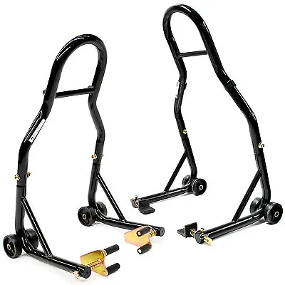 Venom Motorcycle Lift Stands Dual Combo Front Fork And Rear Swingarm Stands • $81.99