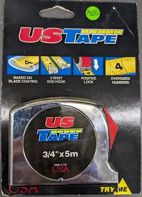 USTape Metric Measuring Tape 3/4  X 5 Meters NEW USA • $9.95