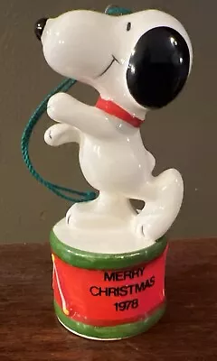 Peanuts Snoopy On A Drum Christmas Ornament United Feature Syndicate Inc. 1978 • $15