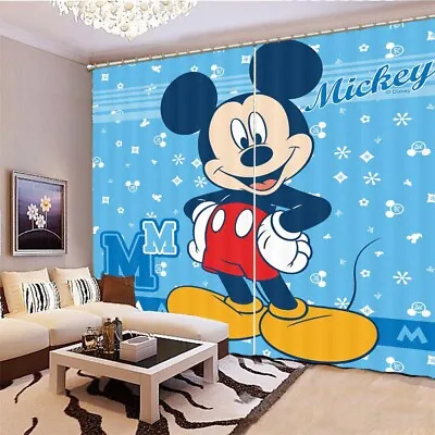 £149.97 • Buy Mickey Mouse's Waist 3D Curtain Blockout Photo Printing Curtains Drape Fabric