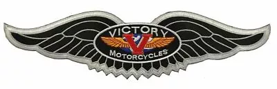 Victory Motorcycles Iron On/ Sew On Biker Back Patch (XXL-11 Inch) Black • $9.99