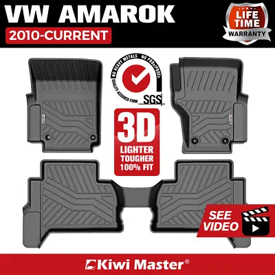 $149.95 • Buy KIWI MASTER 3D TPE Car Floor Mats Liner For Volkswagen VW Amarok 2010-Current