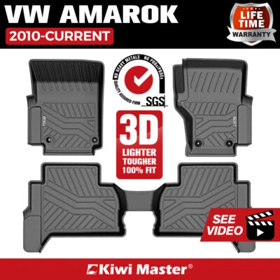 $139.95 • Buy Kiwi Master 3D TPE Car Floor Mats Liner For Volkswagen VW Amarok 2010-Current
