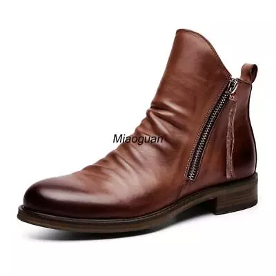 Zapatos De Cuero Botas Botines De Hombre Para Vestir Social Elegantes Nuevo 2023 • $40.99