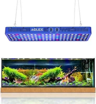 AGLEX Dimmable LED Aquarium Light 330W Double Channels Full Spectrum Reef Light • $166.30