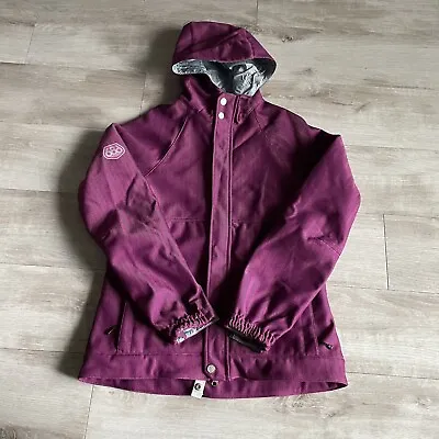 EUC 686 Plexus Women's Purple Fuschia Herringbone Ski Snowboarding Jacket Size M • $50