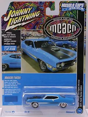 JOHNNY LIGHTNING 2022 R3/A1 MUSCLE CARS 1971 Ford Torino Cobra MCACN BLUE • $8.95