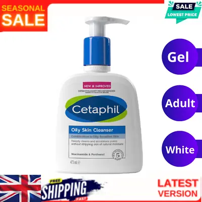 Cetaphil Oily Skin Cleanser Face Wash 473ml For Combination To Oily Sensitiv • £19.99