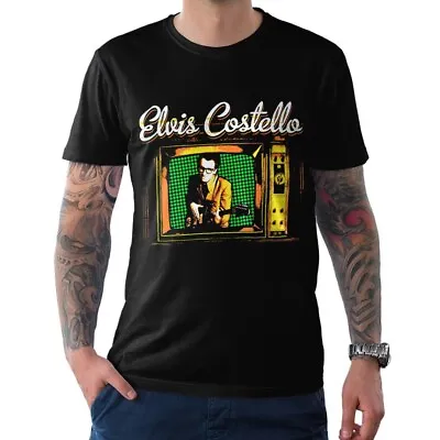 Elvis Costello Vintage T-Shirt Black Cotton Q63813 • $9.99