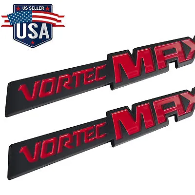 2PCS Red Vortec Max Fender Emblems Decal Badge Nameplate For Silverado Sierra • $13.88