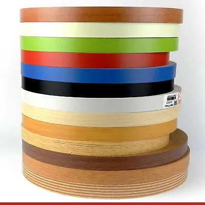 Furniture Edging Tape Pre Glued Iron On Banding Veneer Strip 20mm Various Colors • £0.99