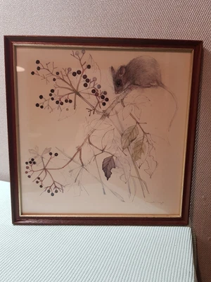 £20 • Buy MADS STAGE Vintage Framed Mouse Animal Print Wall Picture