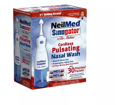 NeilMed Sinugator Cordless Nasal Wash With 30 Premixed Packets • £28.65